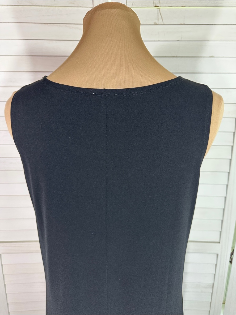 Chico’s Easywear Dress Size 1 (8) Floral Flowy Periwinkle Black - Picture 9 of 15
